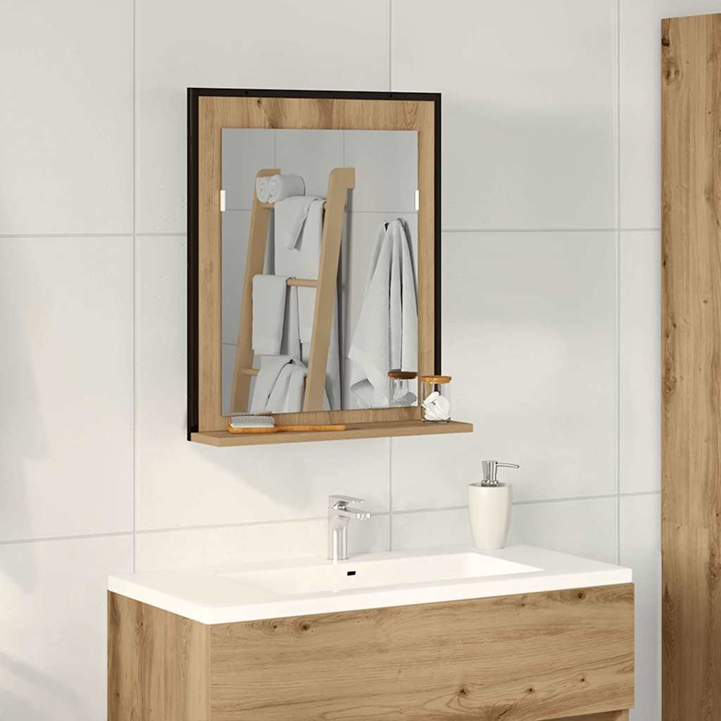 Speil artisan eik 50 x 12 x 60 cm Glass og konstruert tre