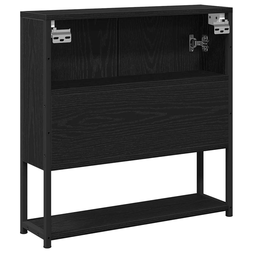 Speilskap med hylle Svart Eik 60 x 16 x 60 cm Konstruert tre