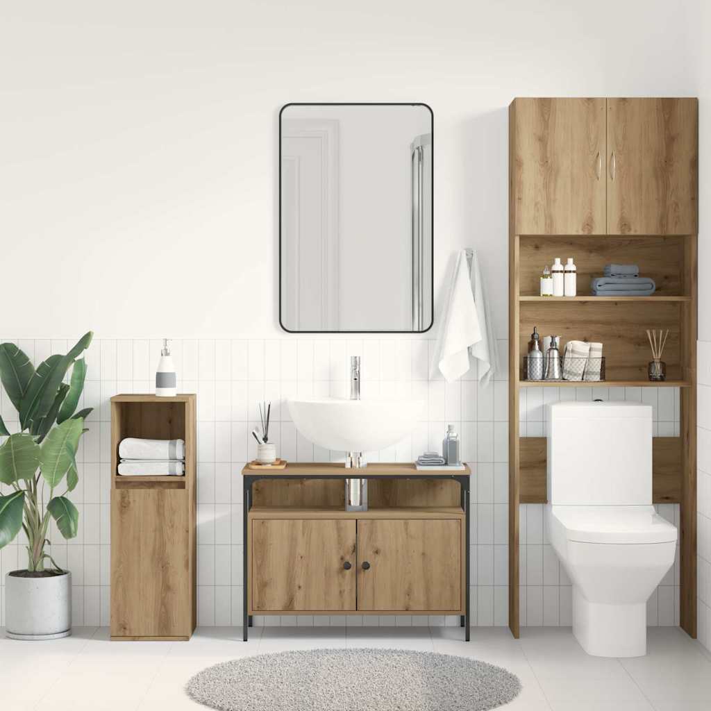 Baderomsvaskeskap artisan eik 80 x 30 x 60 cm Konstruert tre