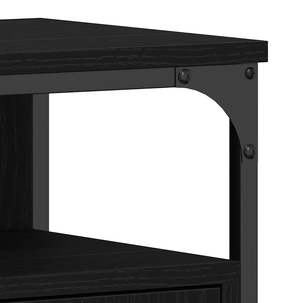 Baderomsvaskeskap Svart eik 80 x 30 x 60 cm Konstruert tre