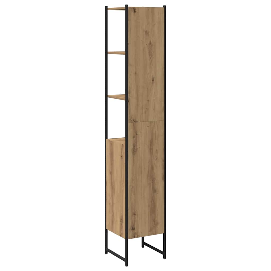 Baderomsskap artisan eik 33 x 33 x 185,5 cm Konstruert tre