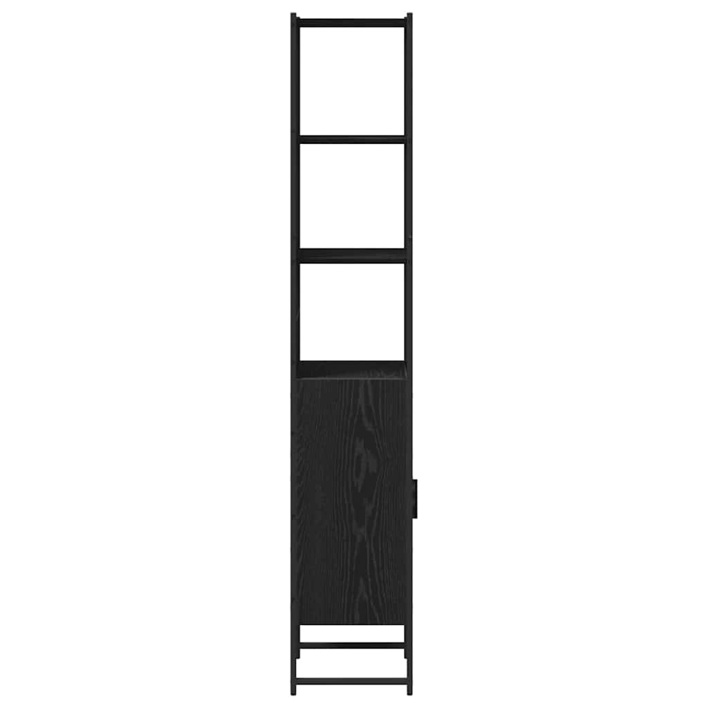 Baderomsskap Svart eik 33 x 33 x 185,5 cm Konstruert tre