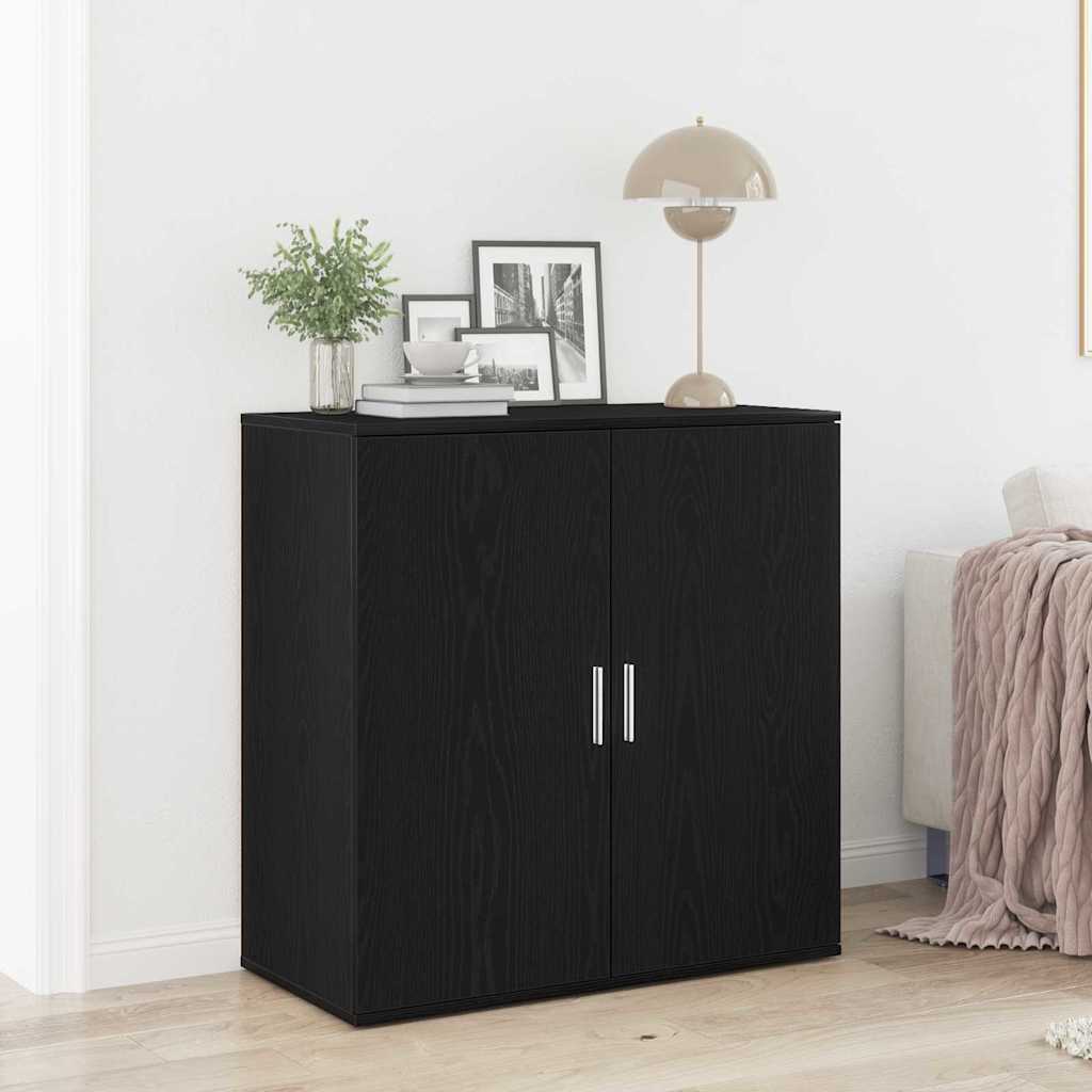 Serviesskap Svart Eik 79 x 38 x 80 cm Konstruert tre