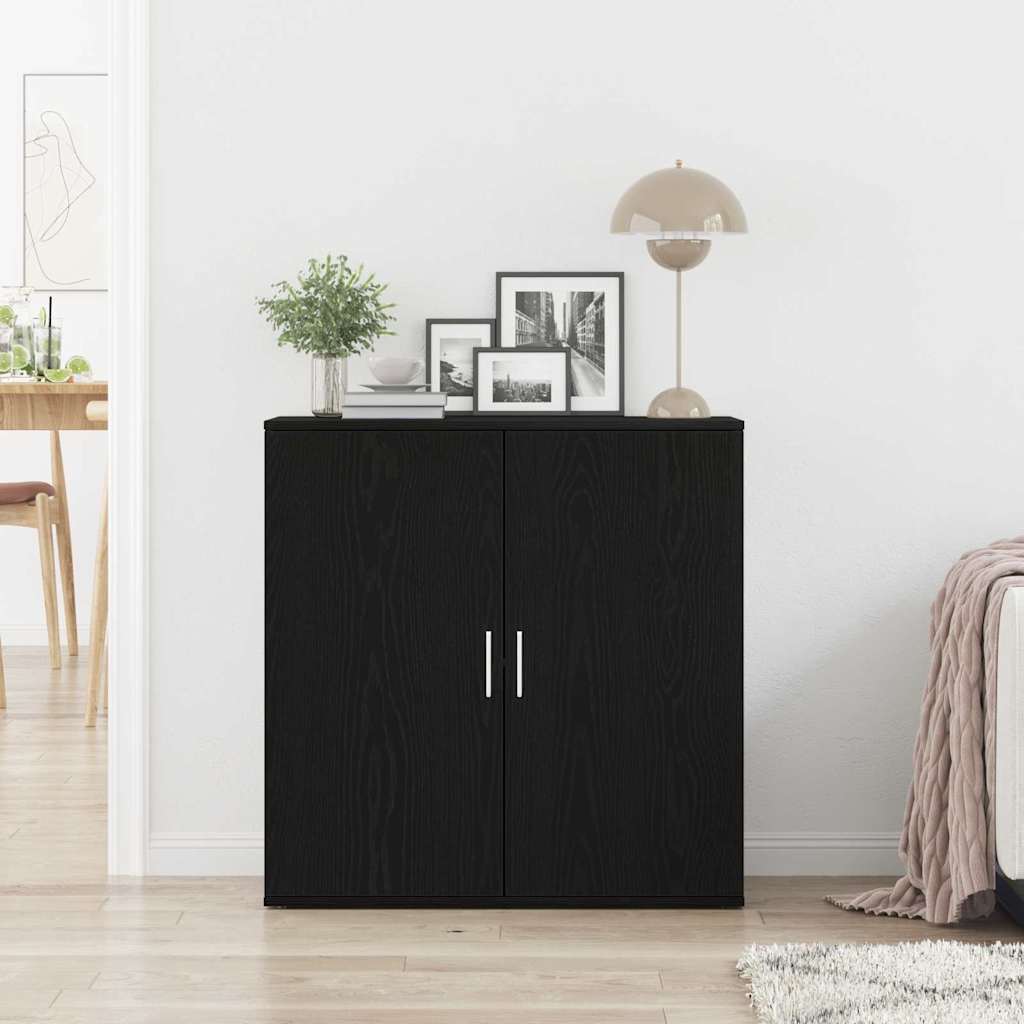 Serviesskap Svart Eik 79 x 38 x 80 cm Konstruert tre