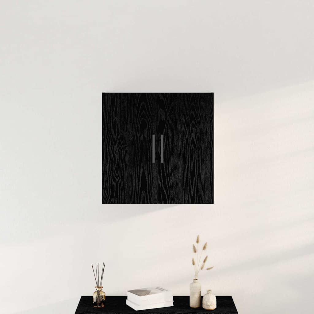 Veggskap Veggmontert Svart Eik 60 x 31,5 x 60 cm Konstruert tre