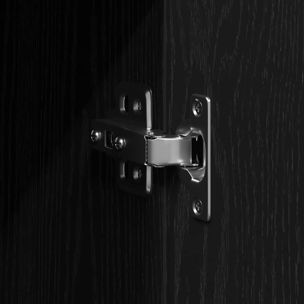 Serviesskap Svart Eik 90 x 34 x 80 cm Konstruert tre