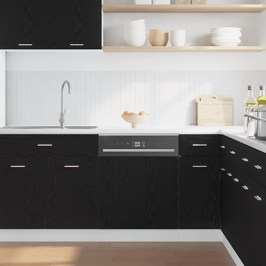 Oppvaskmaskin panel "Lyon" svart eik 60x1,5x67 cm