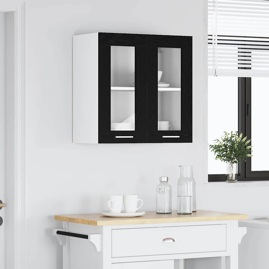 Hengende skap Svart Eik 60 x 31 x 60 cm Konstruert tre