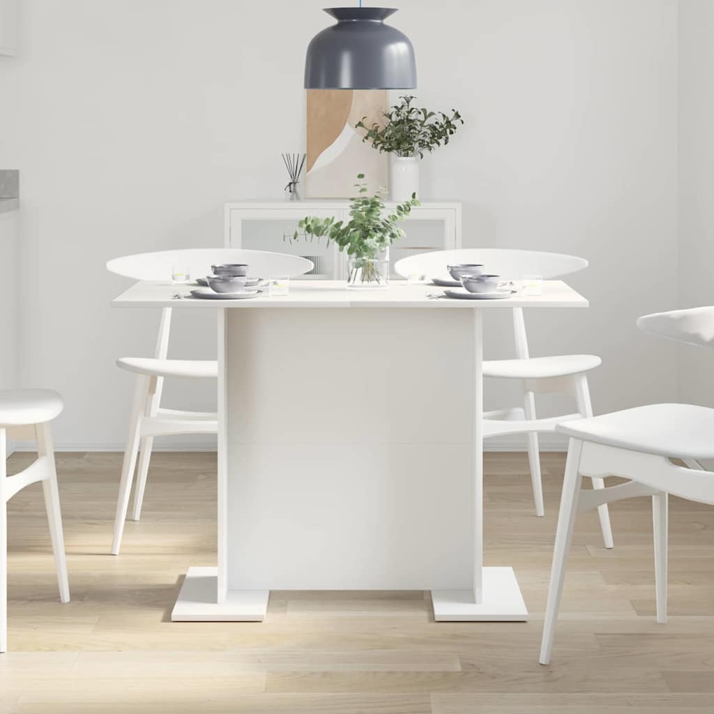 Spisebord Hvit 110 x 60 x 75 cm Konstruert tre