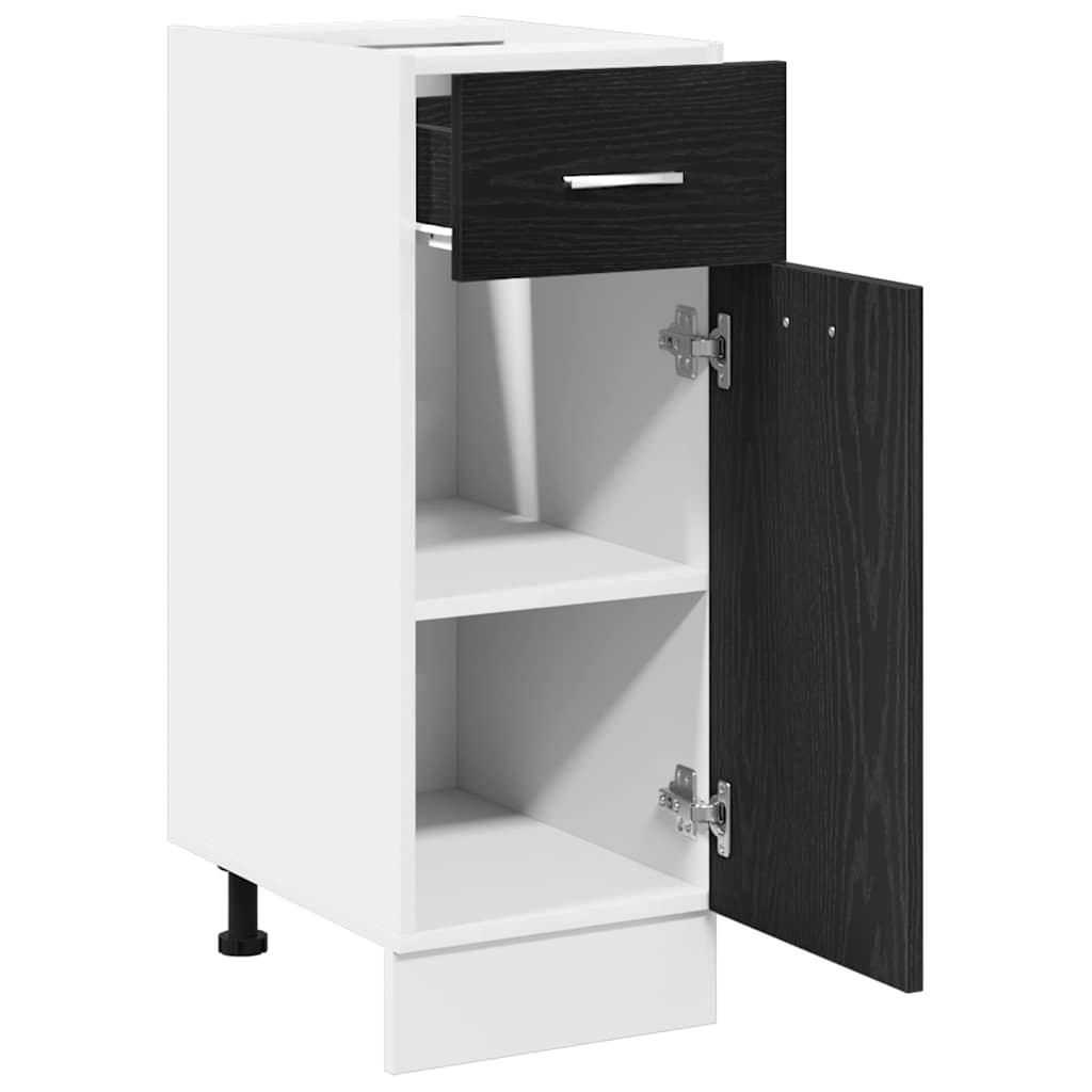 Hengende skap Svart Eik 30 x 46 x 81,5 cm Konstruert tre