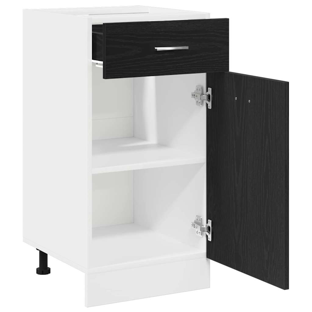 Hengende skap Svart Eik 40 x 46 x 81,5 cm Konstruert tre