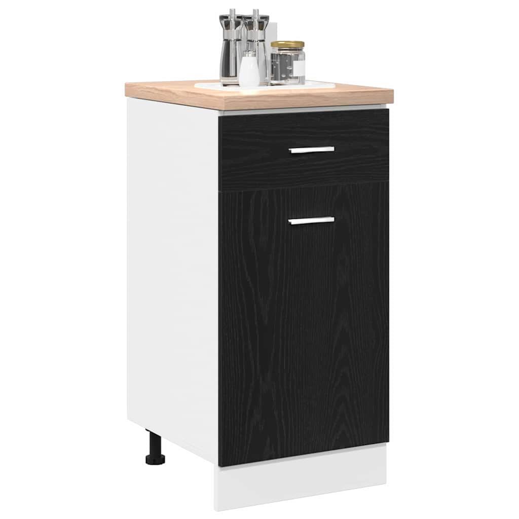 Hengende skap Svart Eik 40 x 46 x 81,5 cm Konstruert tre