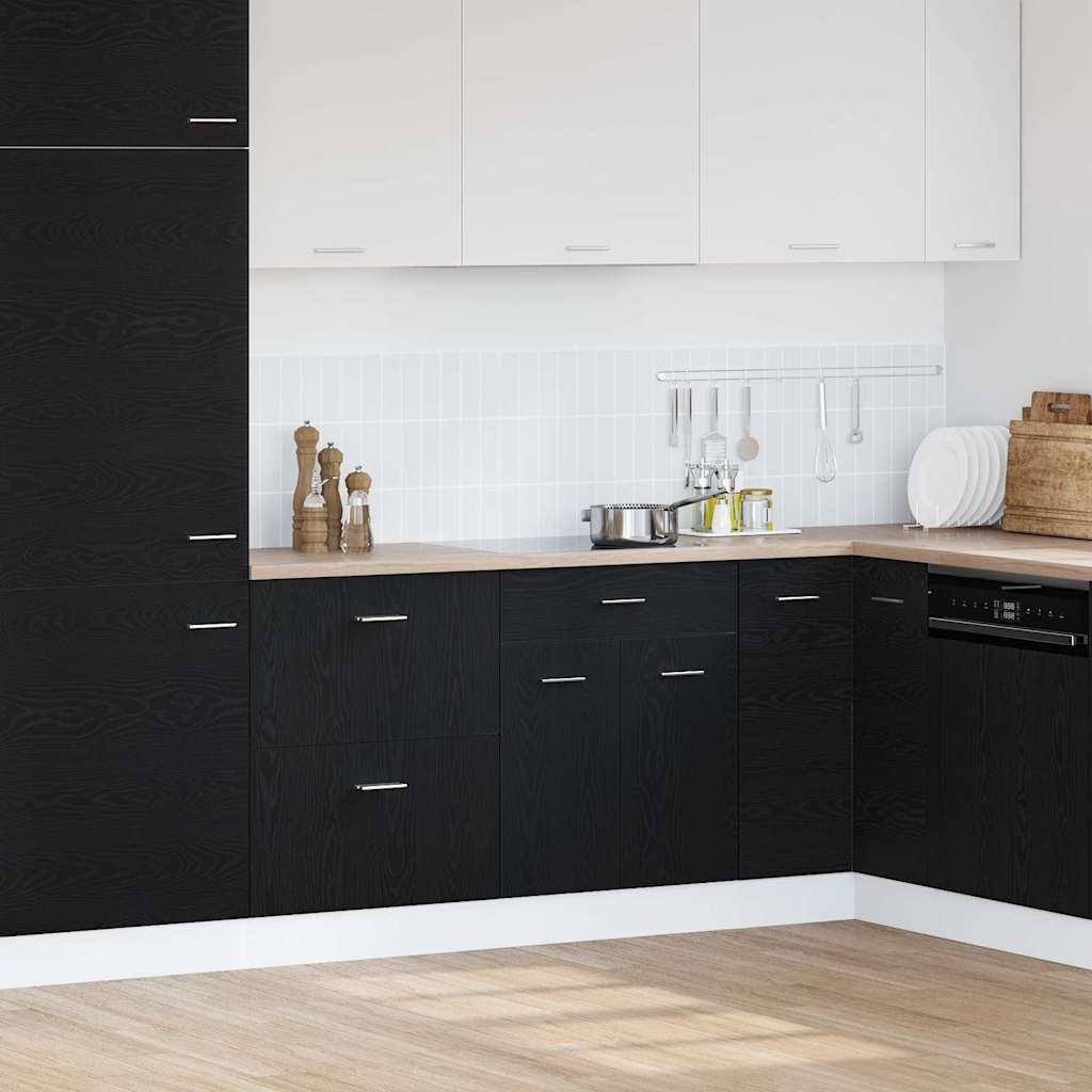 Hengende skap Svart Eik 60 x 46 x 81,5 cm Konstruert tre
