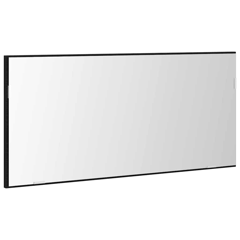 Speil Veggmontert Svart eik 80 x 37 cm Glass og konstruert tre