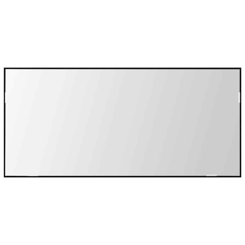 Speil Veggmontert Svart eik 80 x 37 cm Glass og konstruert tre