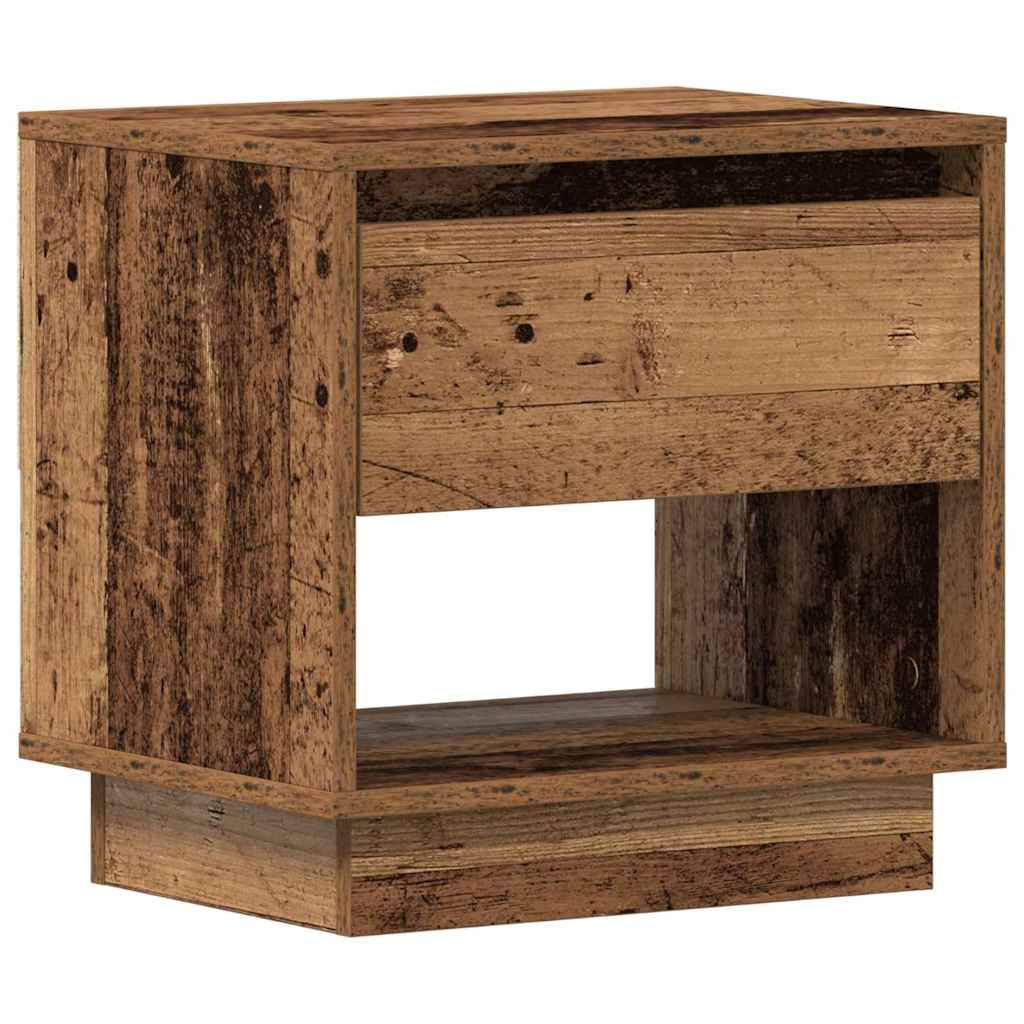Nattbord med skuff Gammelt tre 45 x 34 x 44 cm Konstruert tre