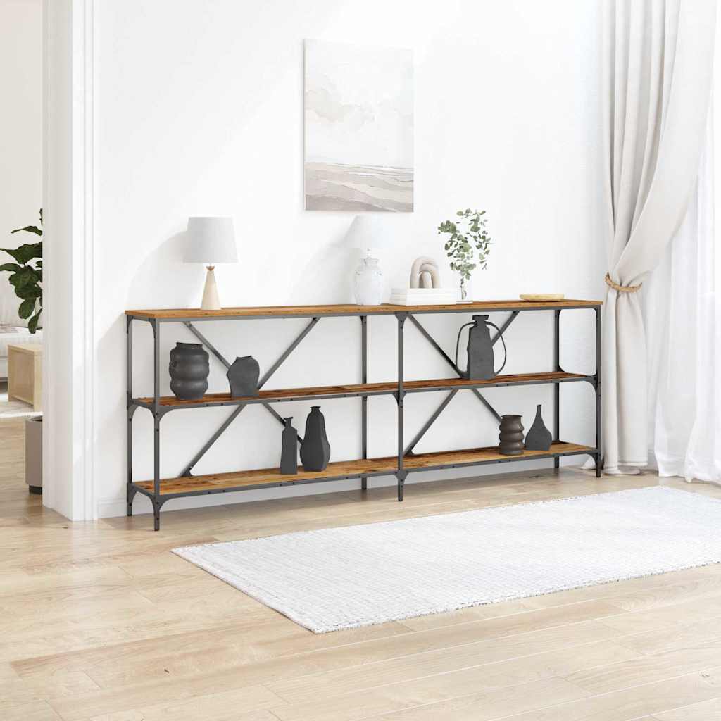 Konsollbord Gammelt tre 200 x 30 x 75 cm Konstruert tre