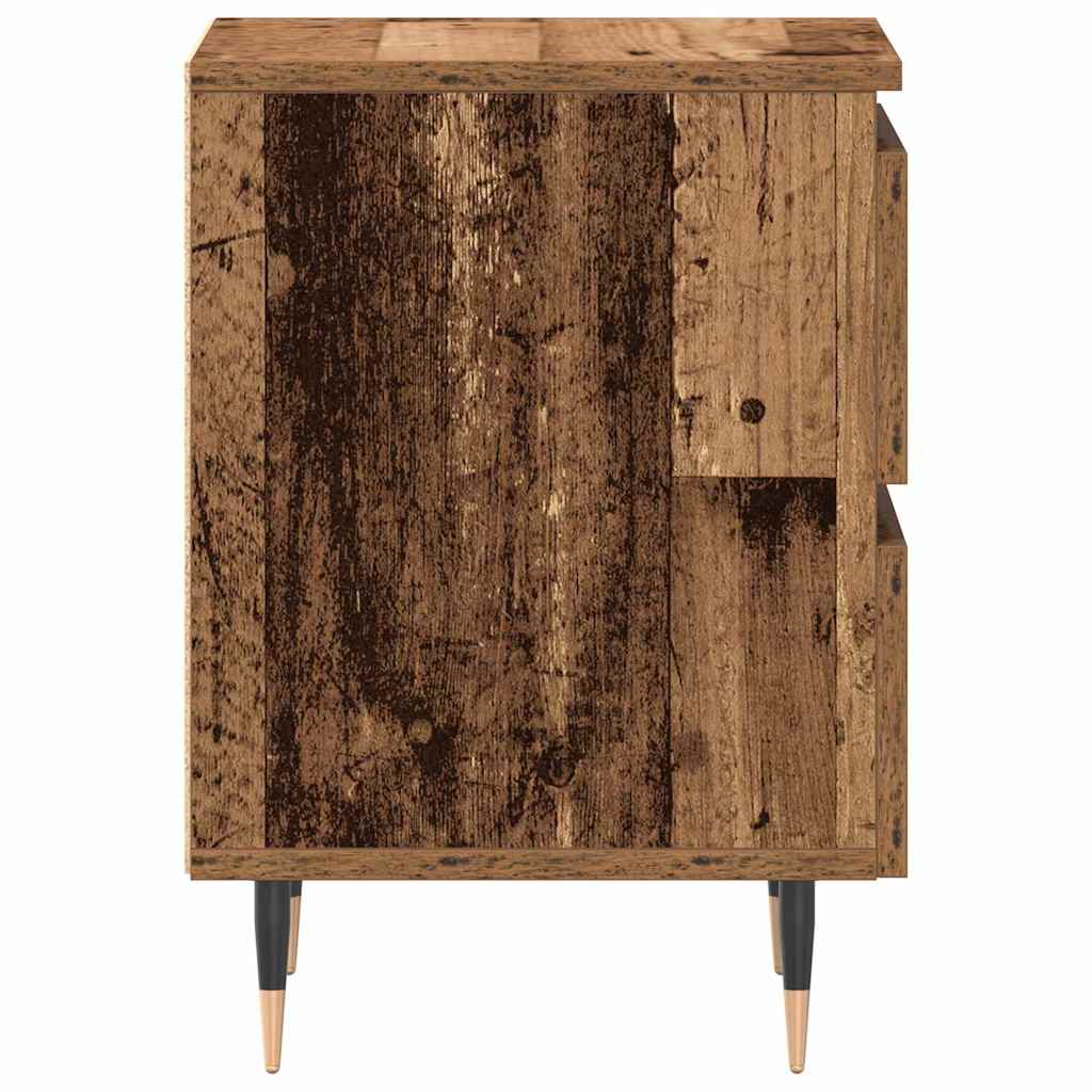 Nattbordskap 2 pcs Gammelt tre 40 x 35 x 50 cm Konstruert tre
