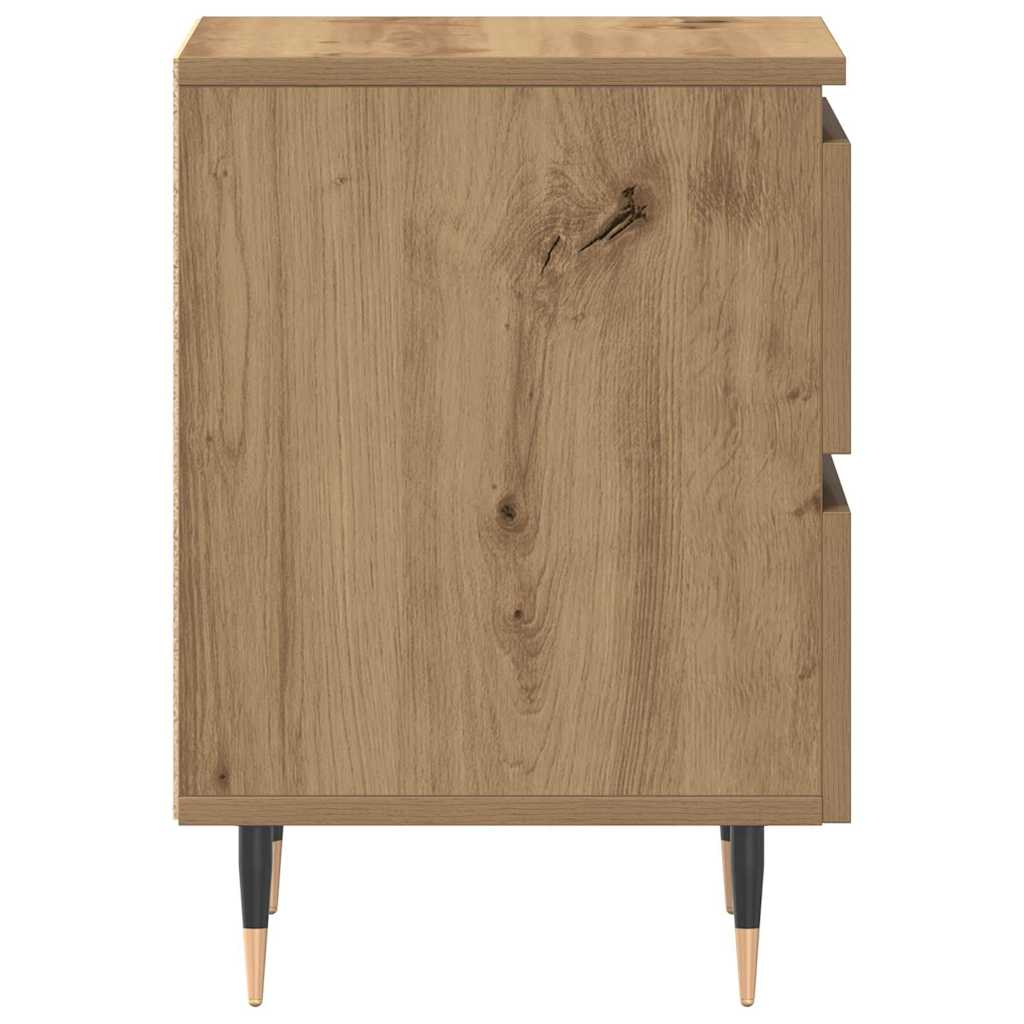 Nattbordskap 2 pcs Artisan Eik 40 x 35 x 50 cm Konstruert tre