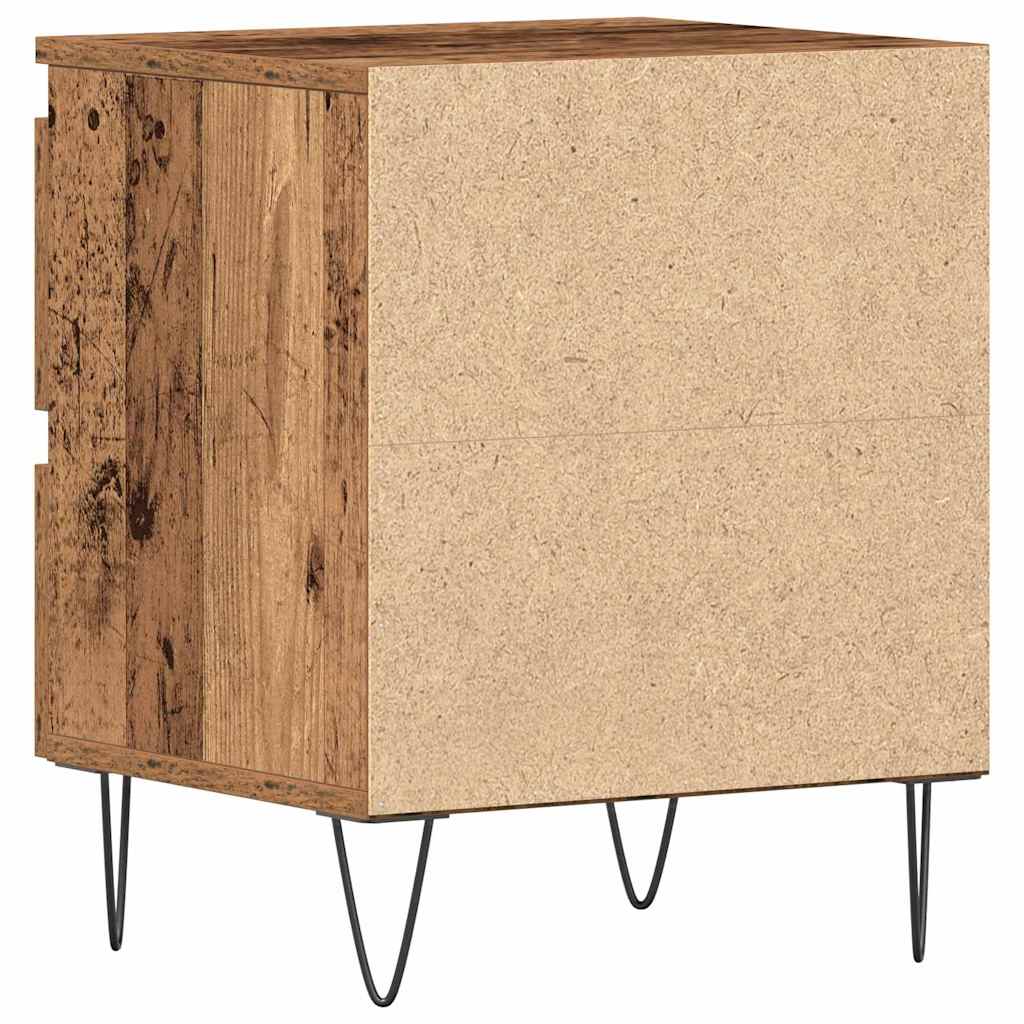 Nattbordskap 2 pcs Gammelt tre 40 x 35 x 50 cm Konstruert tre