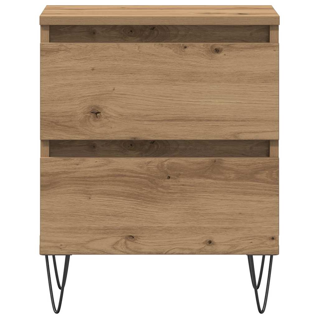 Nattbordskap 2 pcs artisan eik 40 x 35 x 50 cm Konstruert tre