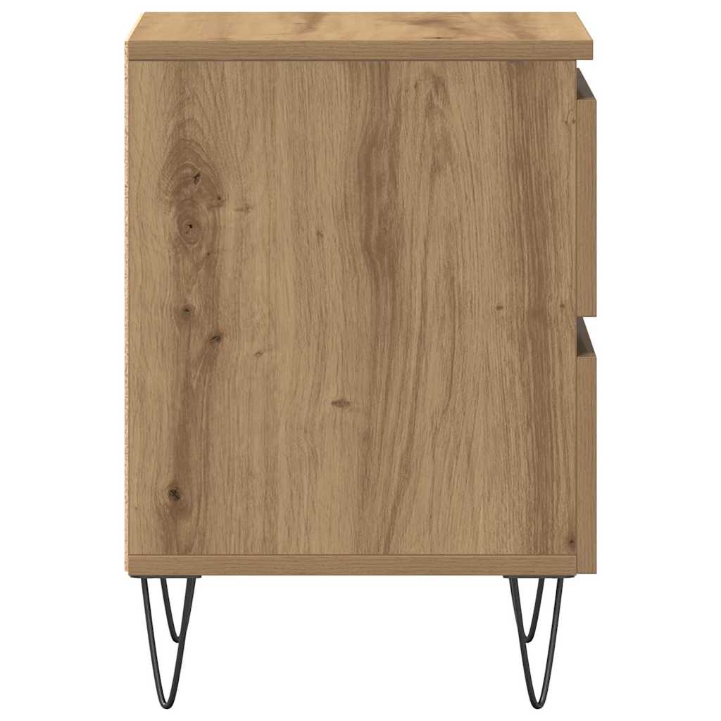 Nattbordskap 2 pcs artisan eik 40 x 35 x 50 cm Konstruert tre
