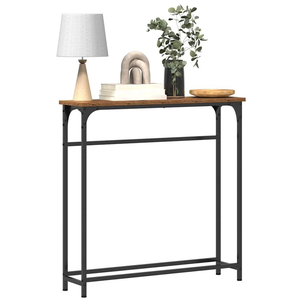 Konsollbord Gammelt tre 75 x 19,5 x 75 cm Konstruert tre
