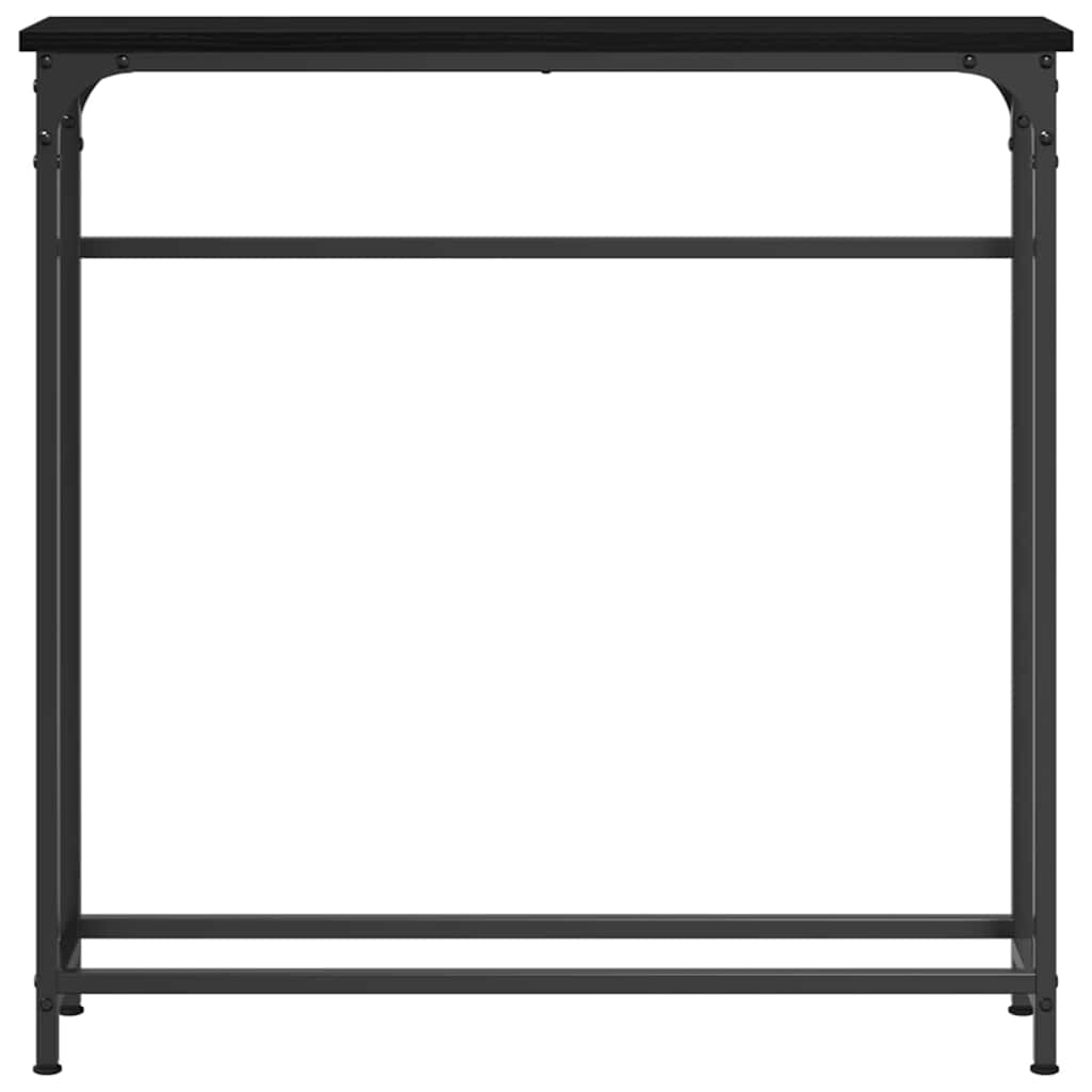 Konsollbord Svart Eik 75 x 19,5 x 75 cm Konstruert tre
