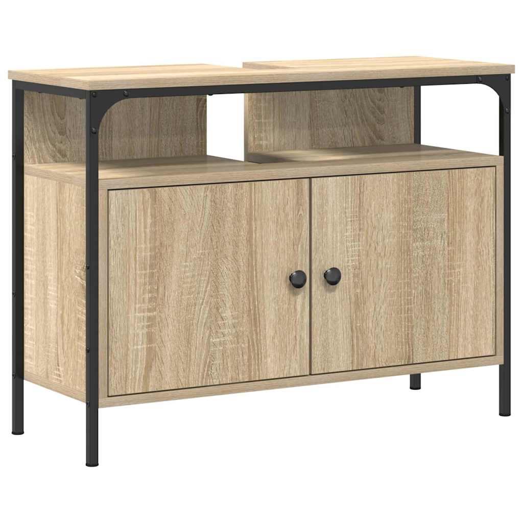 Baderomsvaskeskap med dør Brun 80 x 30 x 60 cm Konstruert tre