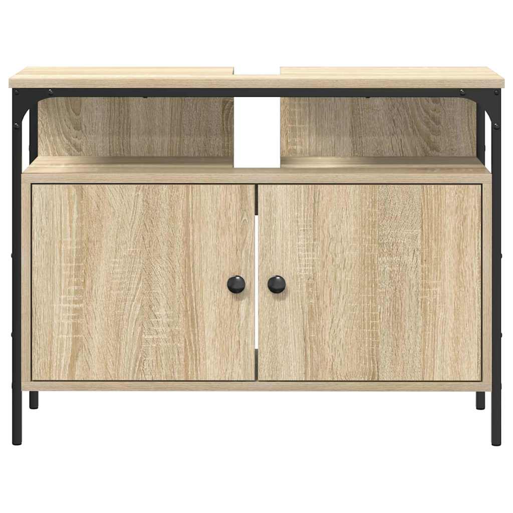 Baderomsvaskeskap med dør Brun 80 x 30 x 60 cm Konstruert tre