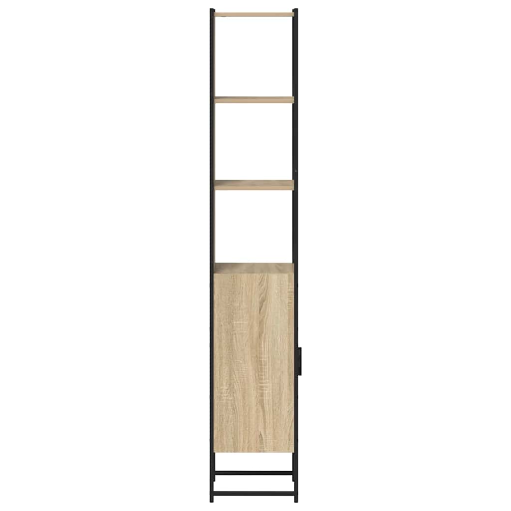 Baderomsskap med hylle Sonoma 33 x 33 x 185,5 cm Konstruert tre