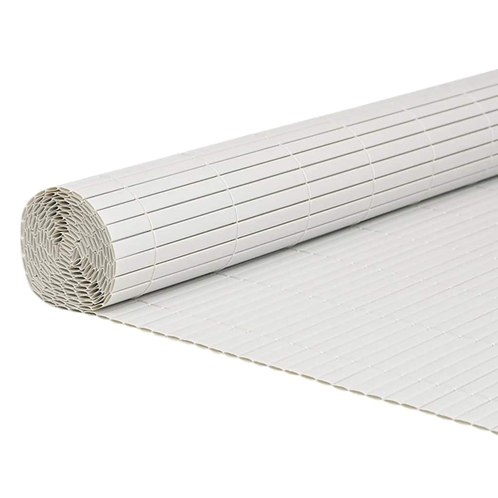 Hagegjerde dobbeltsidig hvitt 1,8x5 m PVC