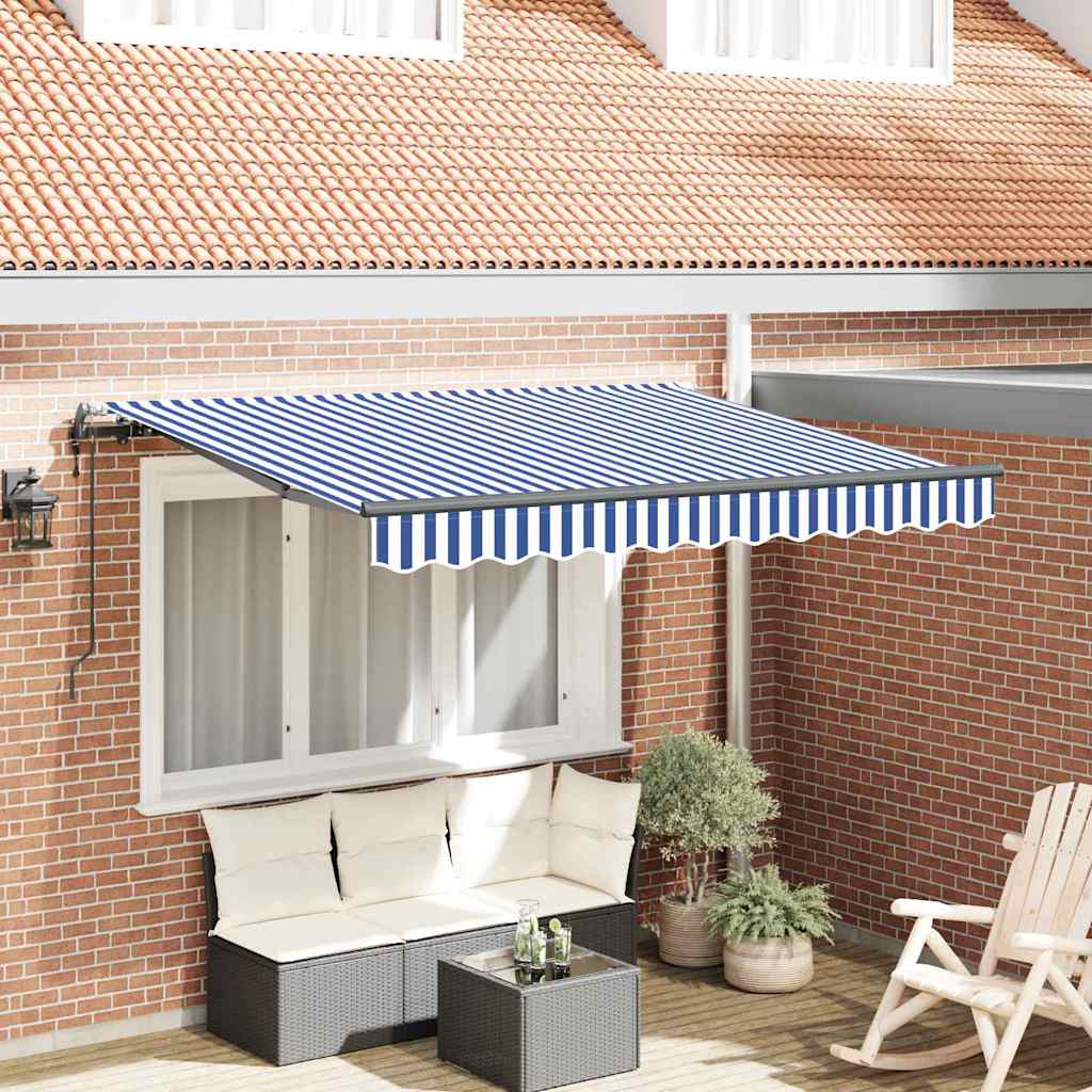 Innvendbar Markise Blå 250 x 200 cm stoff vidaXL