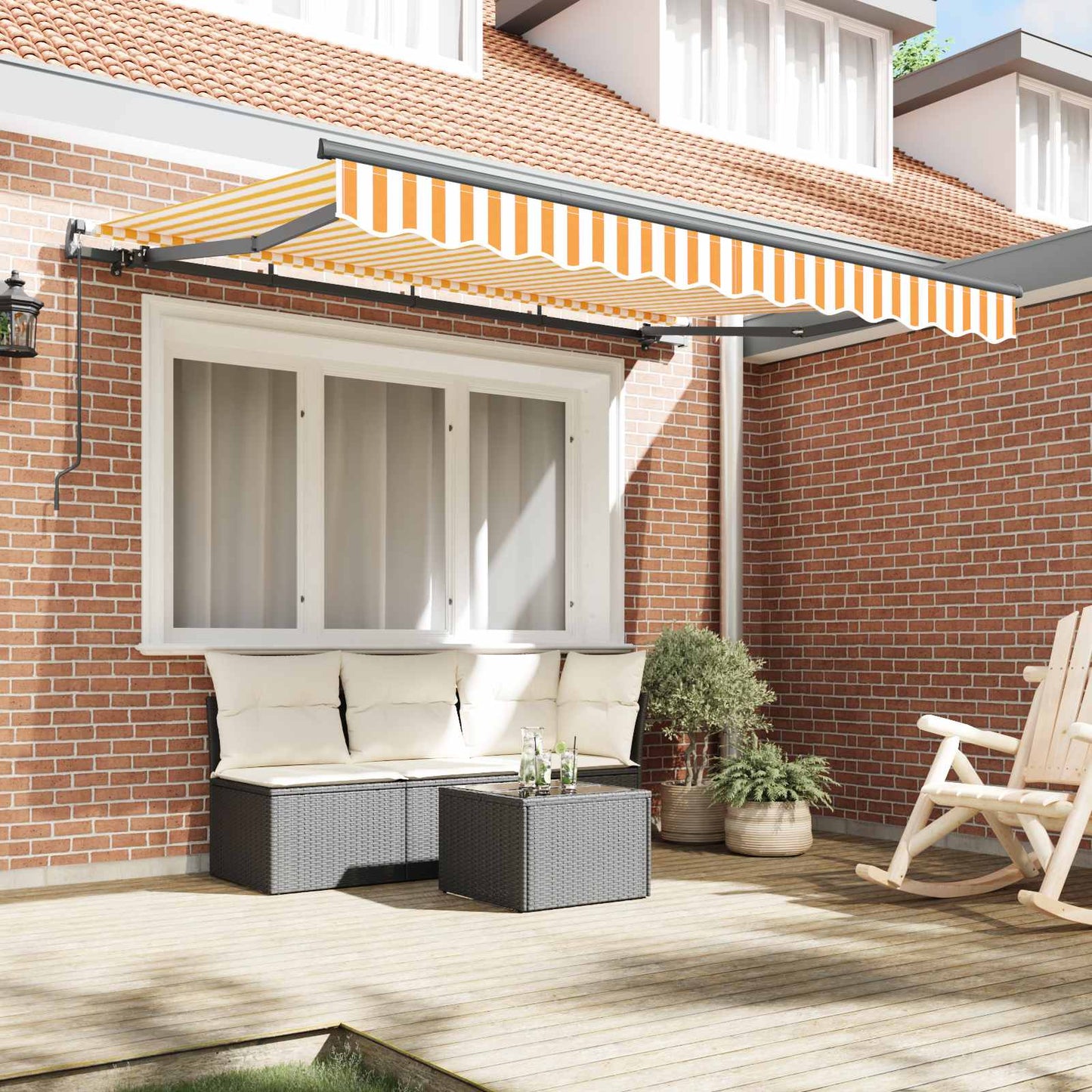 Innvendbar Markise Gul 250 x 200 cm stoff