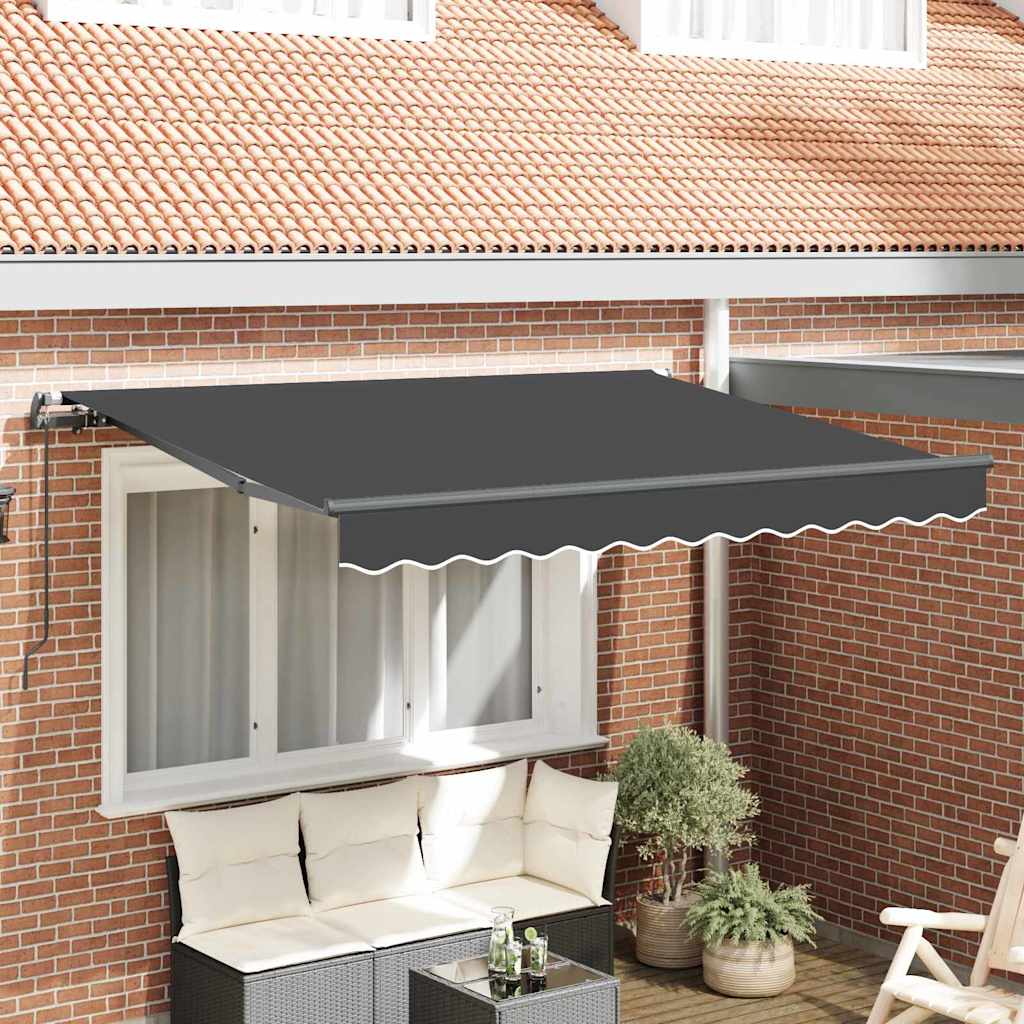 Innvendbar Markise Antrasitt 250 x 200 cm stoff vidaXL