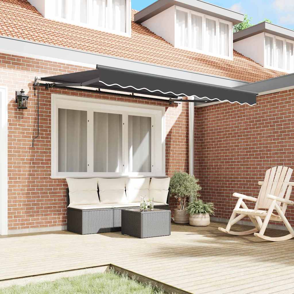 Innvendbar Markise Antrasitt 250 x 200 cm stoff vidaXL
