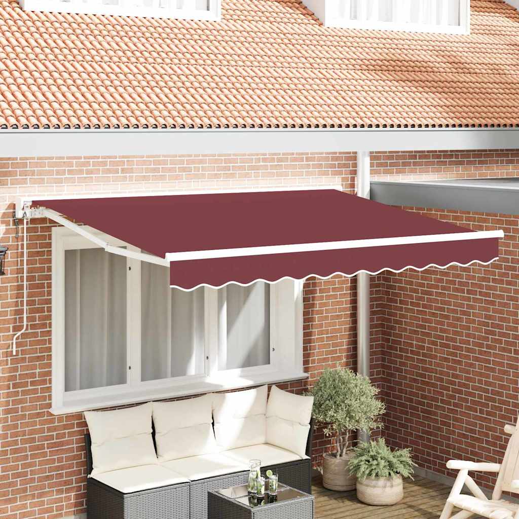 Markiseramme Burgunder 250 x 200 cm Polyester med PU-belegg