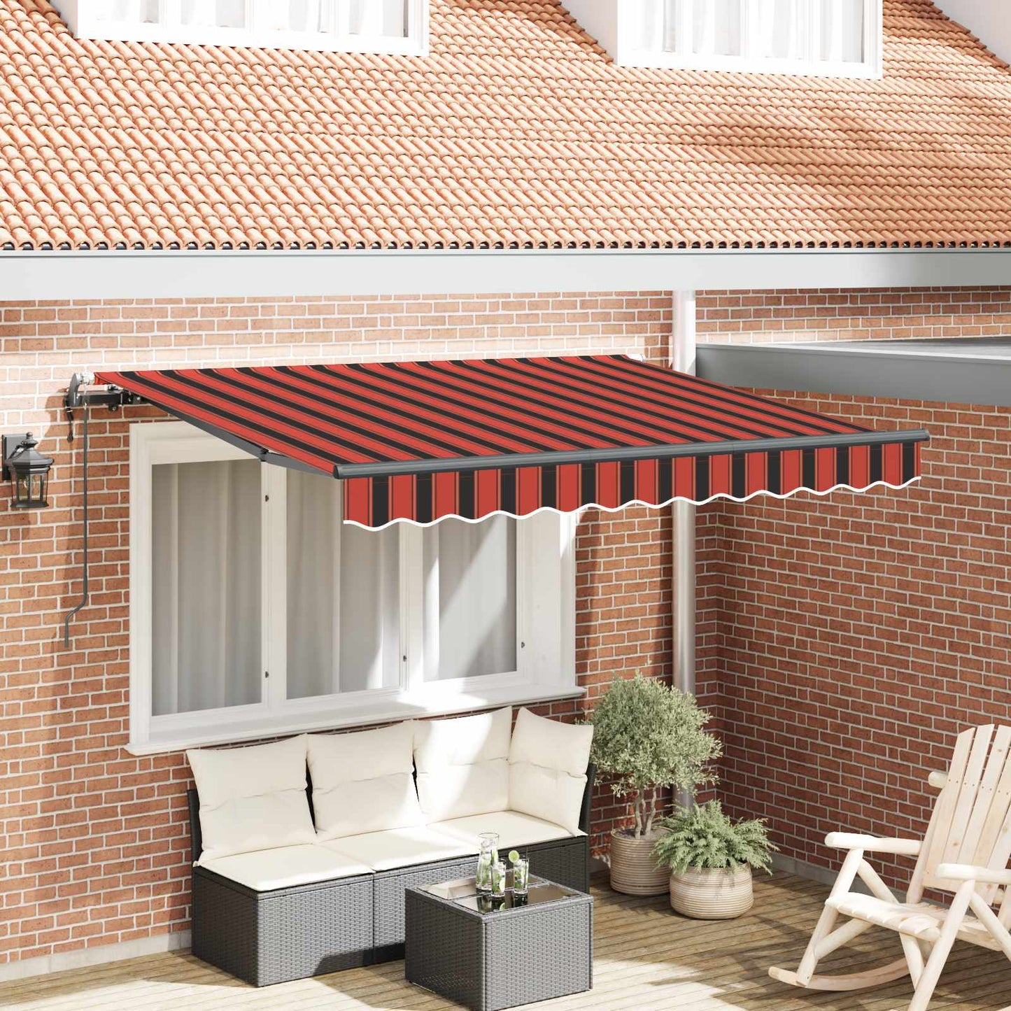Innvendbar Markise Brun 250 x 200 cm stoff