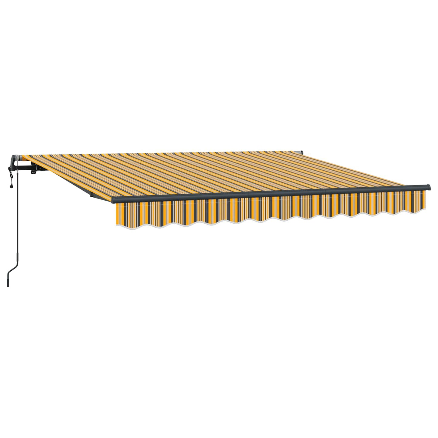 Innvendbar Markise Gul og Grå 250 x 200 cm stoff