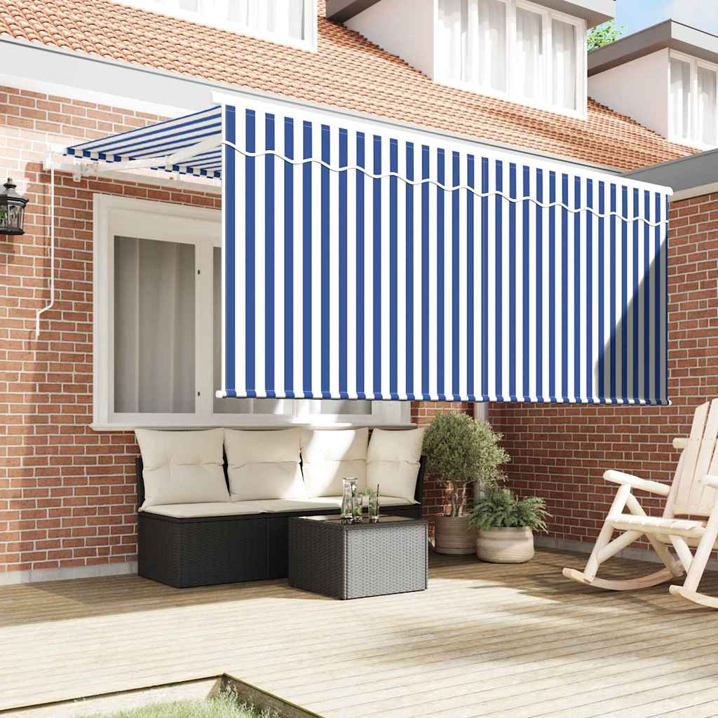 Innvendbar Markise Blå og hvit 300 x 200 cm