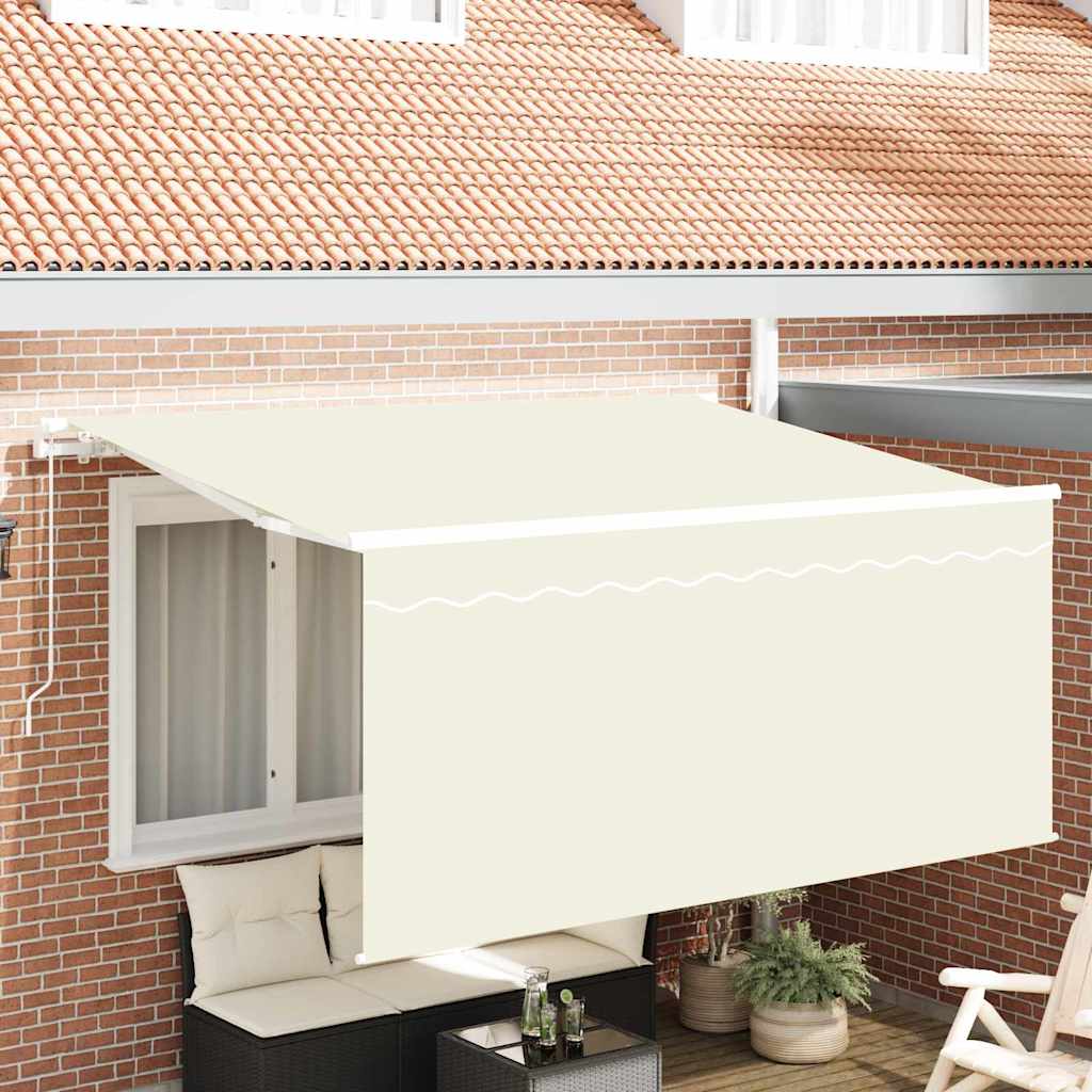 Innvendbar Markise Krem 300 x 200 cm Polyester og aluminium