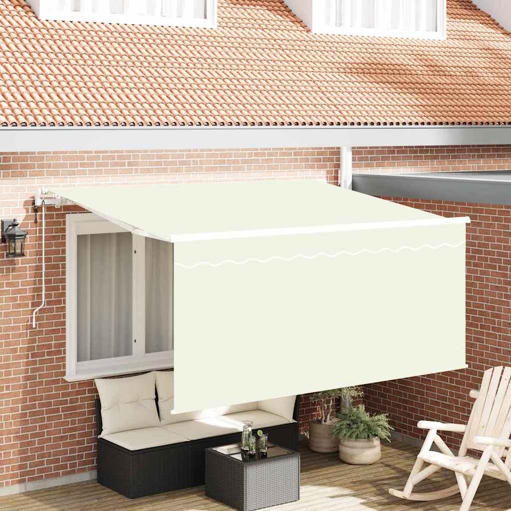 Innvendbar Markise Krem 300 x 200 cm Polyester og aluminium