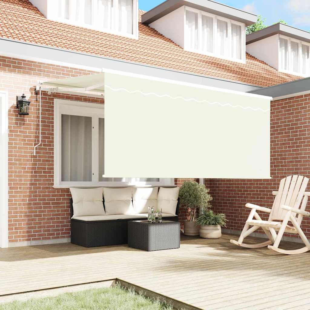 Innvendbar Markise Krem 300 x 200 cm Polyester og aluminium