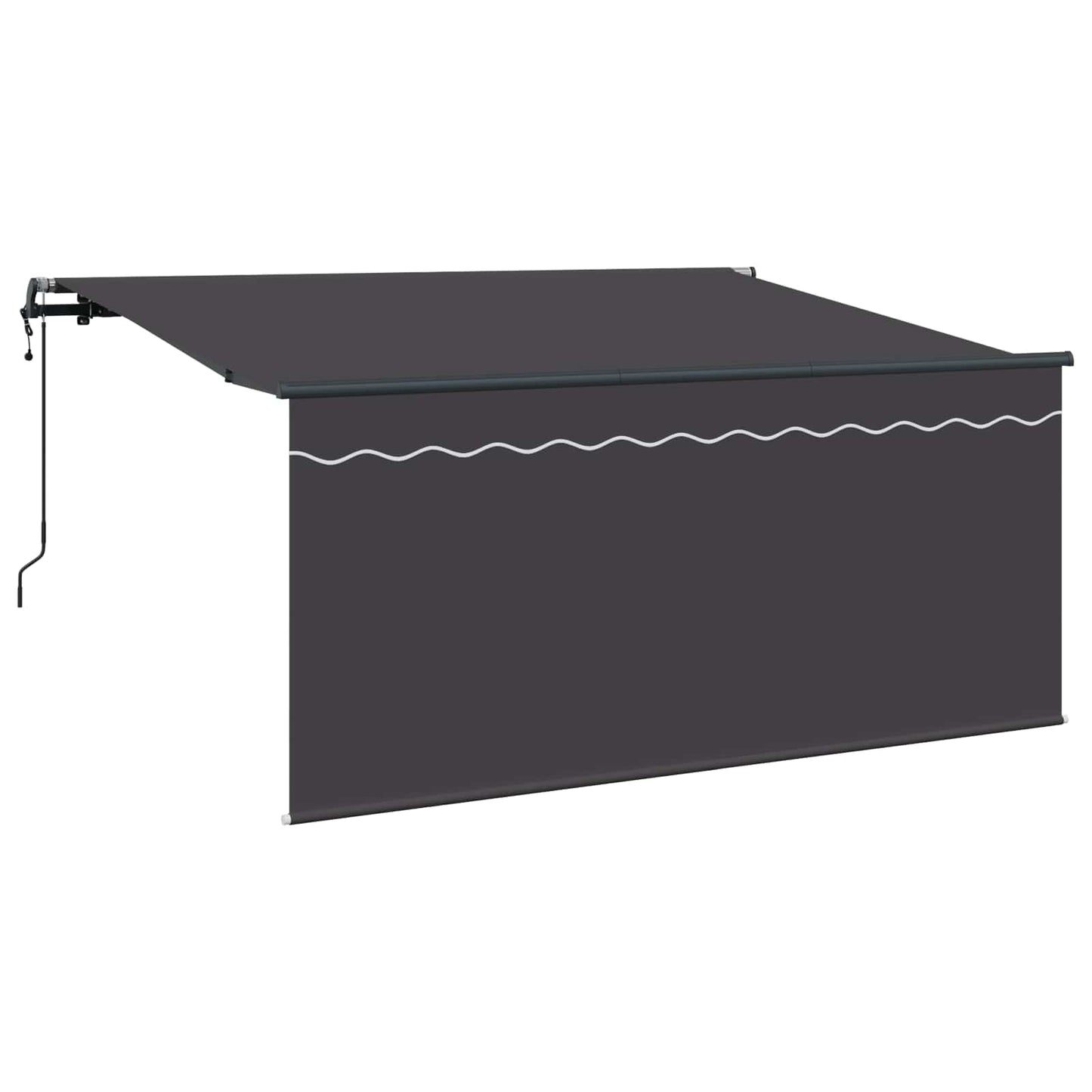 Innvendbar Markise Stripete Antrasitt 300 x 200 cm stoff