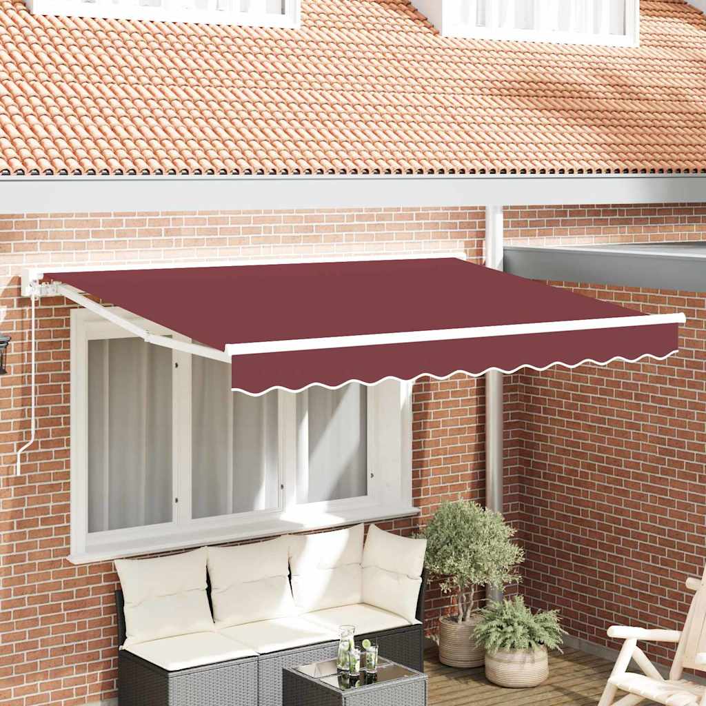 Markiseramme Burgunder 300 x 200 cm Polyester med PU-belegg