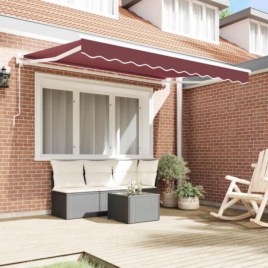 Markiseramme Burgunder 300 x 200 cm Polyester med PU-belegg