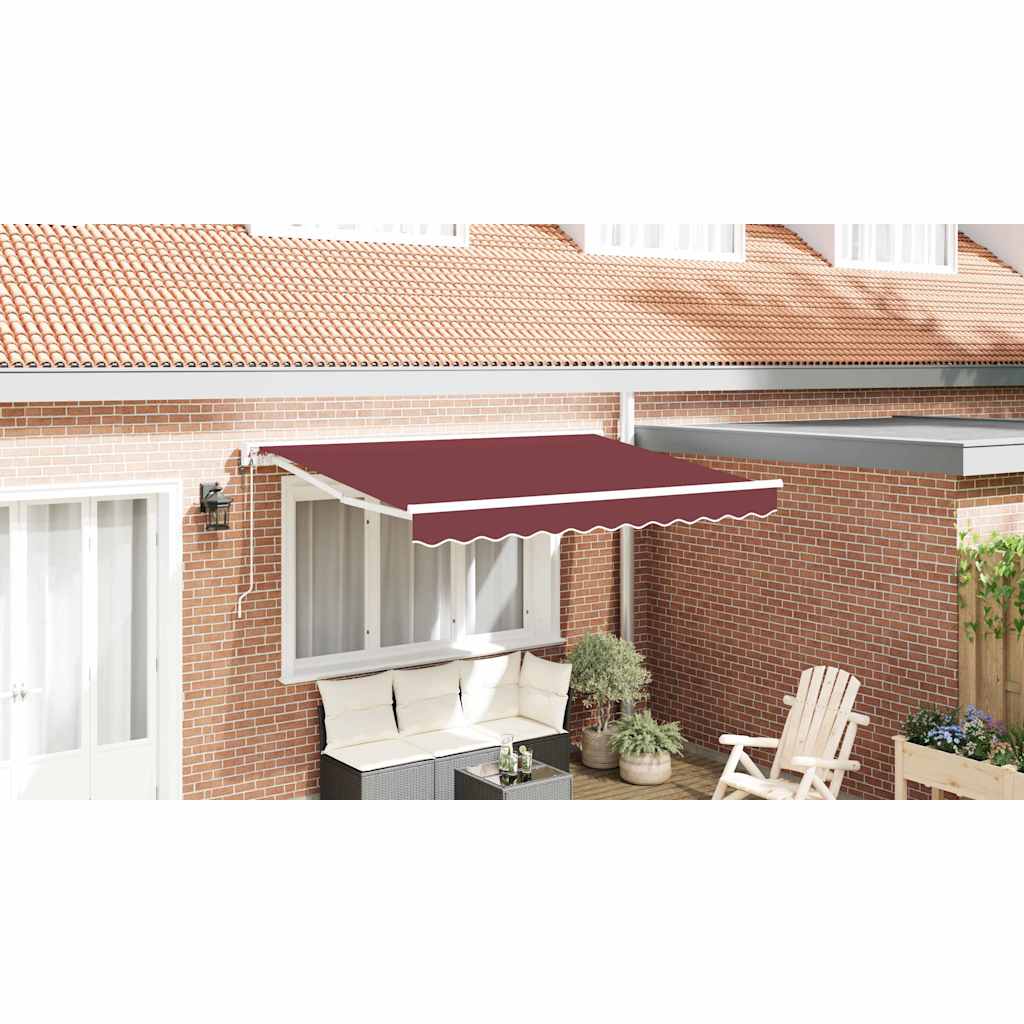Markiseramme Burgunder 300 x 200 cm Polyester med PU-belegg