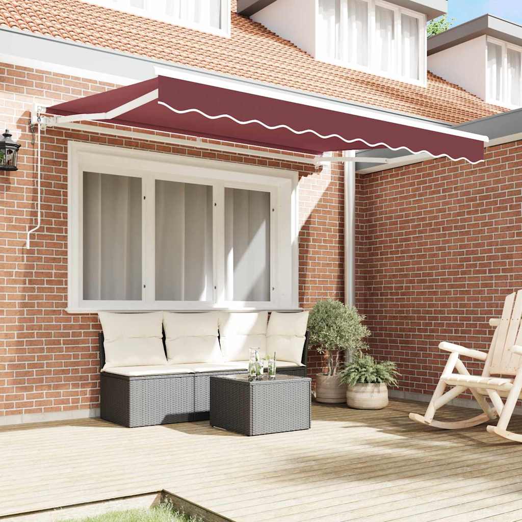 Markiseramme Burgunder 300 x 200 cm Polyester med PU-belegg