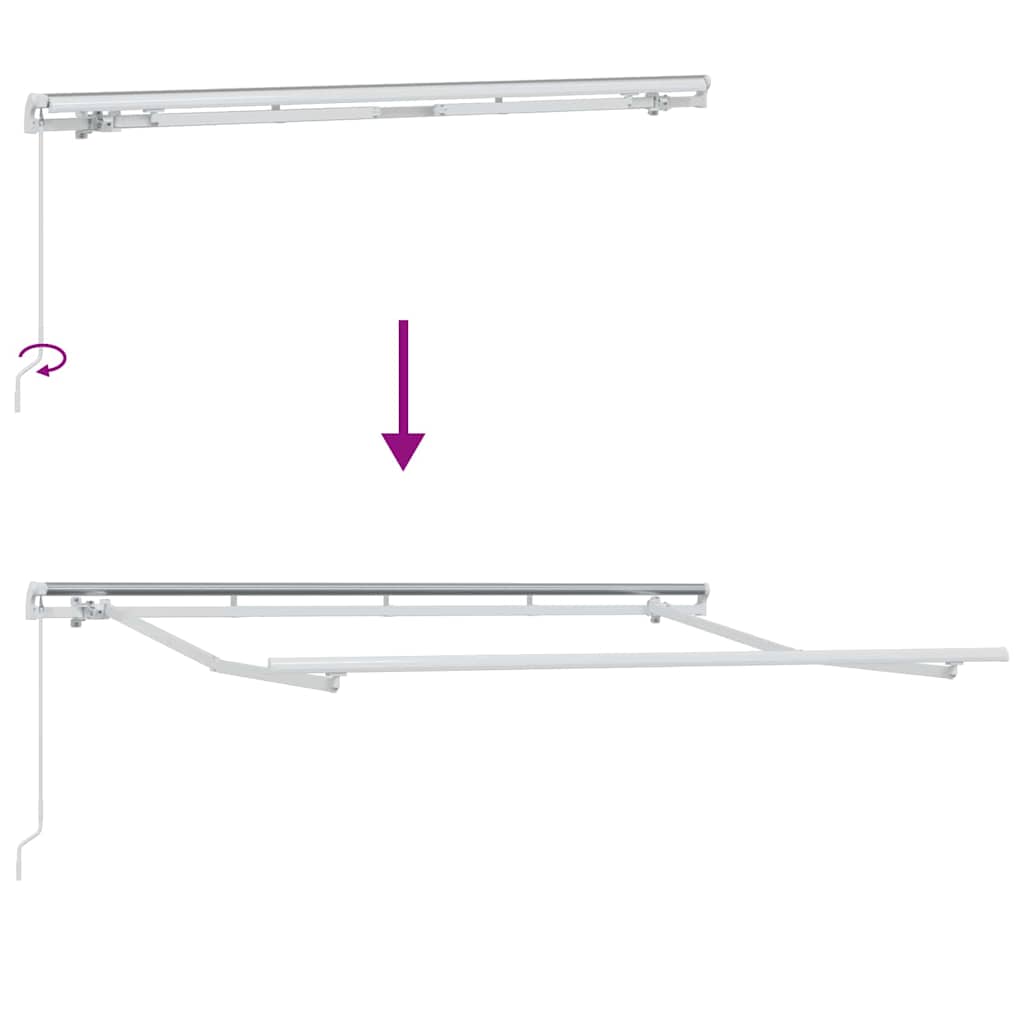 Uttrekkbar markise Burgunder 300 x 200 cm stoff