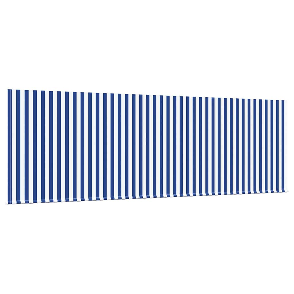 Innvendbar Markise Stripete Blå 350 x 200 cm stoff vidaXL